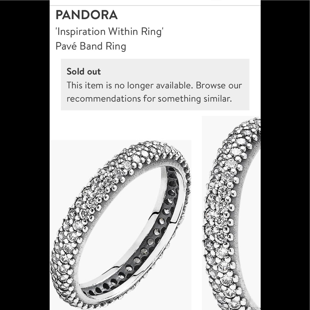 Pandora Pavé Crystal Band 💎Size 6
